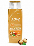 Гель для душа ACTIVE парфюмированный CARE & BEAUTY. Питание. С экстрактом жожоба и маслом мак