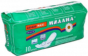 Прокладки гигиенические Милана Макси софт+гель 10шт зеленые (502) 1/30