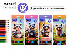 Карандаши цветные деревянные ЕНОТ, 12 цв., шестигранный корпус, d грифеля=2,8 мм, картонная упаковка