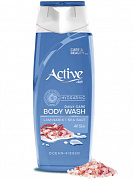Гель для душа ACTIVE парфюмированный CARE & BEAUTY с морской солью и экстрактом 400 мл 1/16