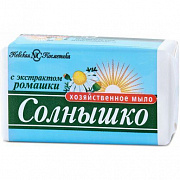 Мыло хозяйственное Солнышко 140г Ромашка 1/48 (НК)