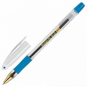 Уп. 12 шт. Ручка шариковая масляная с грипом BRAUBERG Model-XL GLD, СИНЯЯ, узел 0,5 мм, линия 0,25 м