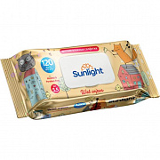 Влажные салфетки SUNLIGHT 120шт Standard Лиса (с клапаном) 1/16 Оливия