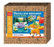 9 эл. Пазлы деревянные: набор из трёх пазлов  "Весёлые зверята" (StepKids)/Степ Пазл