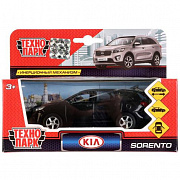 Машина металл KIA Sorento Prime черный 12 см, откр.дв., багаж., инерц. Технопарк в кор