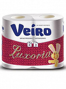 Бумага туалетная VEIRO Luxoria 4шт 3-х слойная 1/12