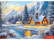500 эл. ПАЗЛЫ . ЗИМНИЙ ПЕЙЗАЖ (арт.П500-7622)/Рыжий кот