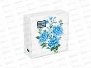 Салфетки 1сл 40л 24*24 Desna Design Голубые цветы 1/32
