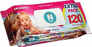 Влажные салфетки NATURAL FRESH 120шт Mamma Red (с клапаном)/12 Оливия