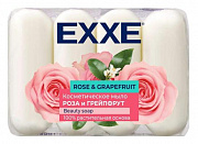 Мыло туалетное косметическое EXXE "Роза и грейпфрут" 4*70г 1/12