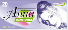 Тампоны "Анна" новинка 20шт (нормал) 1/30