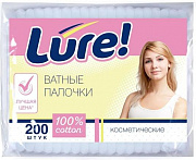 Ватные палочки LURE п/э 200шт 1/48