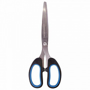 Ножницы 185 мм, BRAUBERG "Classic+",черно-синие, классической формы, резиновые вставки, 236448/Росс