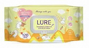 Влажные салфетки LURE для всей семьи big-pack с крышкой 120шт 1/12