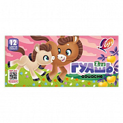 Гуашь 12 цв. ЛУЧ "ZOO", 12 цв., 15 мл, 250 г, блок-тара/Россия