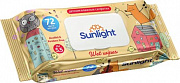 Влажные салфетки SUNLIGHT 72шт Standard Лиса (с клапаном)/24 Оливия