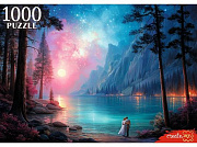 1000 эл. ПАЗЛЫ . ПАРА У ЛУННОГО ОЗЕРА  (арт.Ф1000-8271)/Рыжий кот