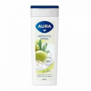 Гель-крем для душа AURA Олива флакон/флиптоп 390мл 1/8