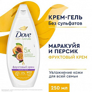 Гель д/душа Dove Маракуйя и Персик  д/всей семьи 250 мл. 1/6