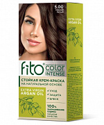 Стойкая крем-краска для волос Fito color intense тон 5.00 Темный русый 115мл 1/17